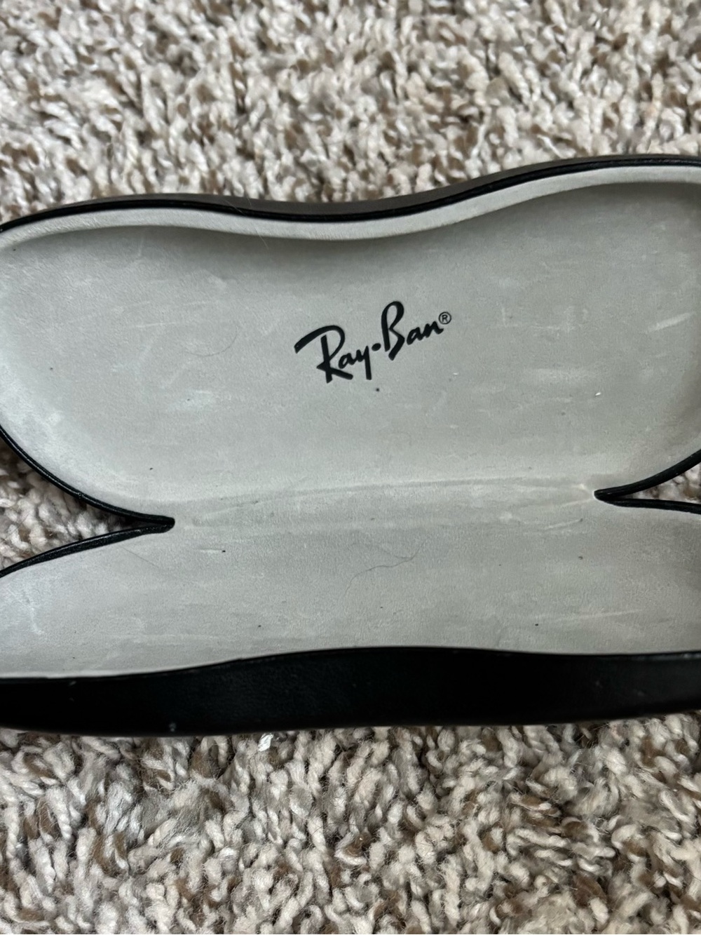 Ray-Ban Black Exterior with Light Gray Interior Sunglass Case